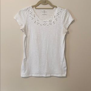 White lace Talbots t shirt
